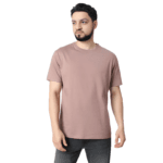 Classic white men t-shirt on hanger